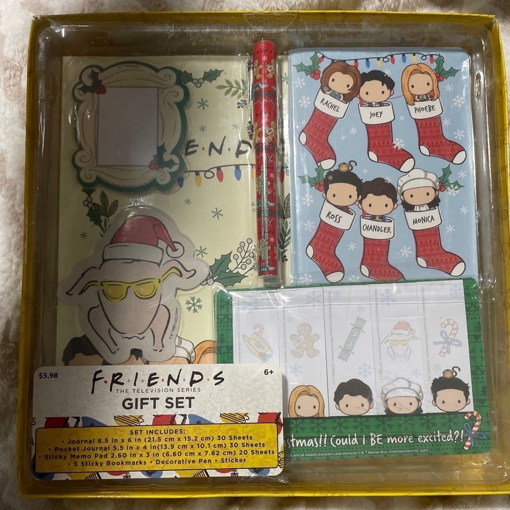 Friends Tv Show Gift Set Journal Bookmarks Pen Sticker Christmas Turkey